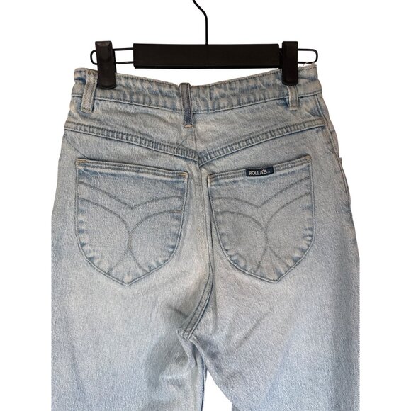 Rollas High Size 28 Rise Slim Dusters Jeans Light Blue Denim - Picture 12 of 13